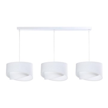 Luster na sajli GALAXY 3xE27/60W/230V bela