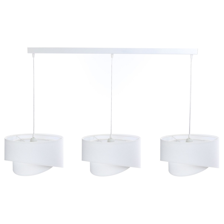 Luster na sajli GALAXY 3xE27/60W/230V bela