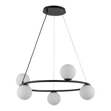 Luster na sajli GAMA 5xG9/12W/230V crni