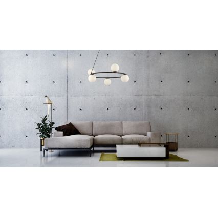 Luster na sajli GAMA 5xG9/12W/230V crni