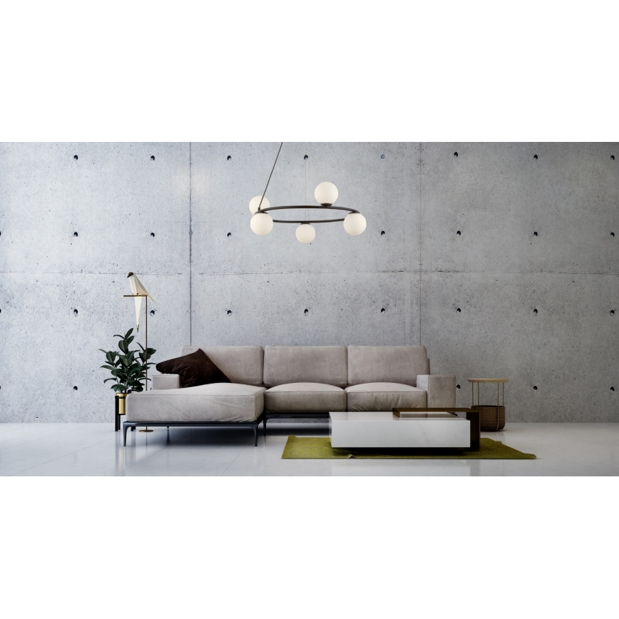 Luster na sajli GAMA 5xG9/12W/230V crni
