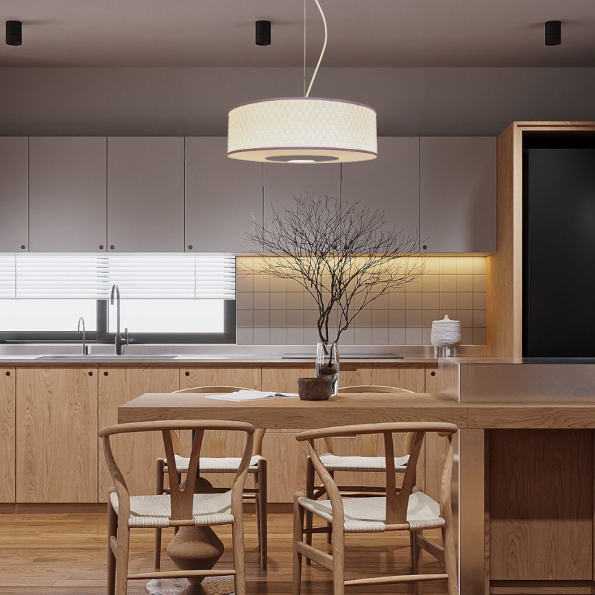 Luster na sajli GARDA 1xE27/60W/230V prečnik 40 cm bela