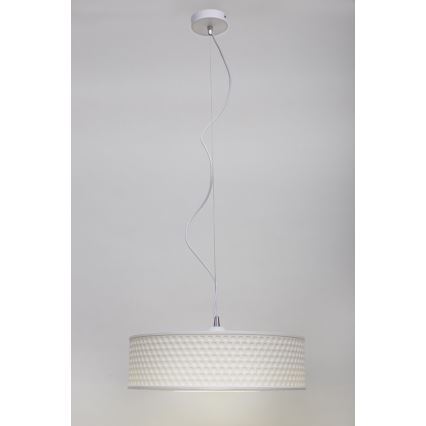 Luster na sajli GARDA 1xE27/60W/230V prečnik 40 cm bela