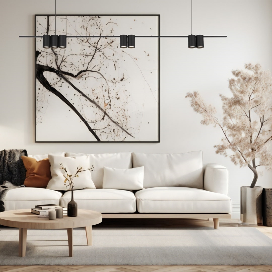 Luster na sajli GENESIS 7xGU10/8W/230V crna