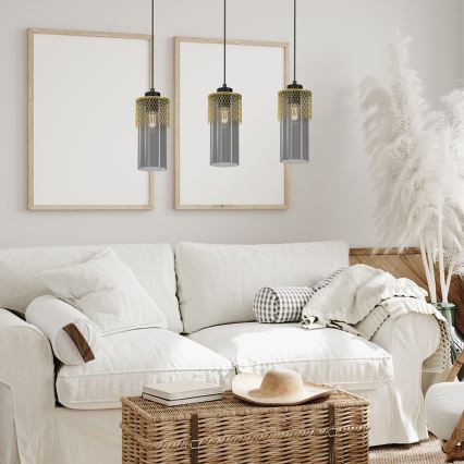 Luster na sajli GLAM 3xE27/60W/230V