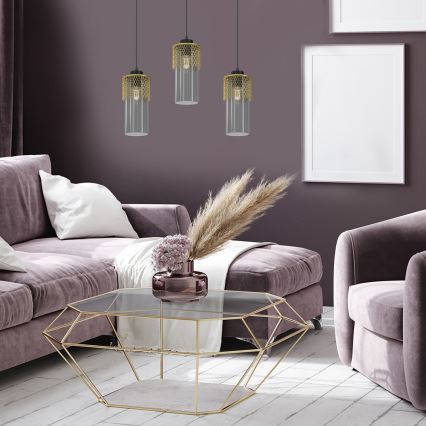 Luster na sajli GLAM 3xE27/60W/230V