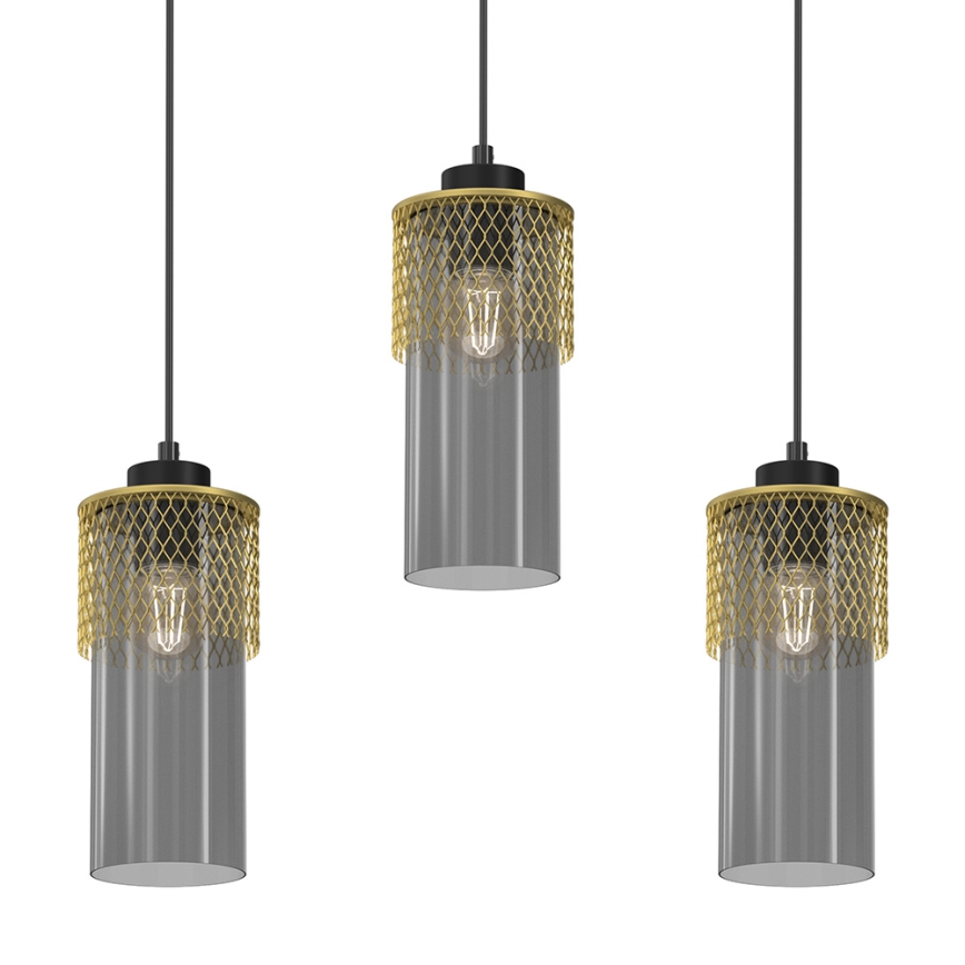 Luster na sajli GLAM 3xE27/60W/230V