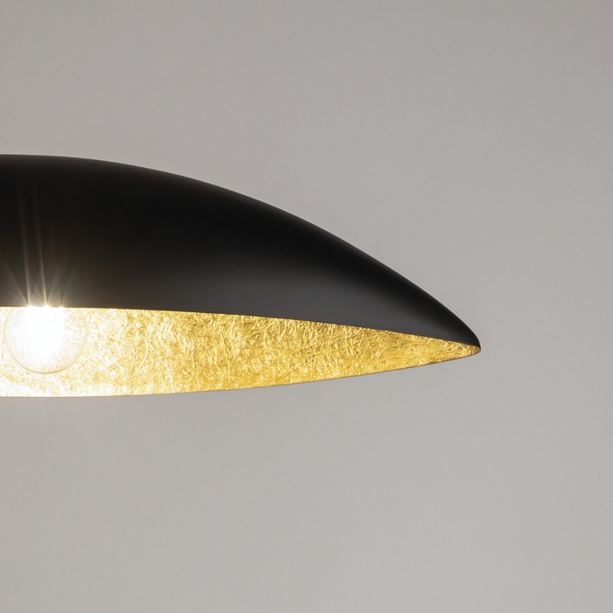 Luster na sajli GONDOLA 2xE27/60W/230V crna/zlatna