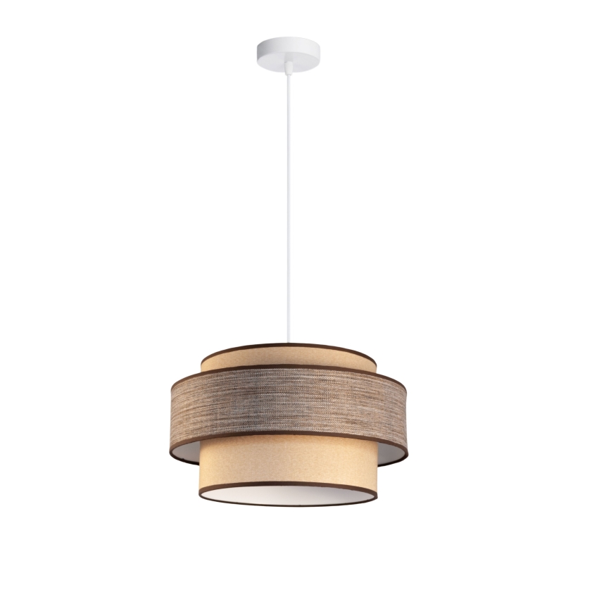 Luster na sajli GRACE 1xE27/60W/230V prečnik 40 cm bež/braon