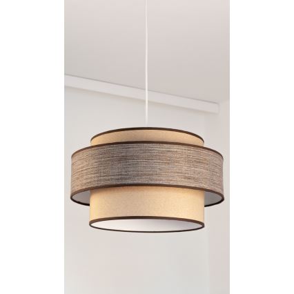 Luster na sajli GRACE 1xE27/60W/230V prečnik 40 cm bež/braon