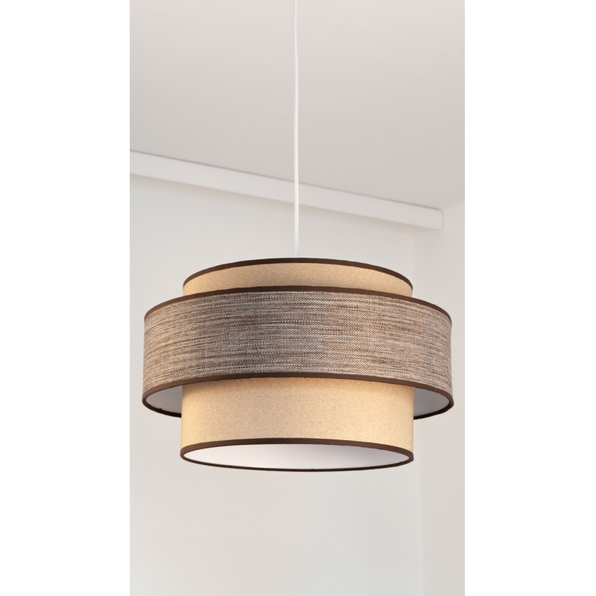 Luster na sajli GRACE 1xE27/60W/230V prečnik 40 cm bež/braon