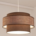 Luster na sajli GRACE 1xE27/60W/230V prečnik 40 cm braon/bež