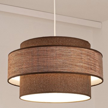 Luster na sajli GRACE 1xE27/60W/230V prečnik 40 cm braon/bež