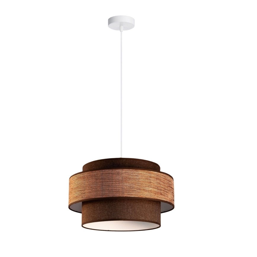Luster na sajli GRACE 1xE27/60W/230V prečnik 40 cm braon/bež