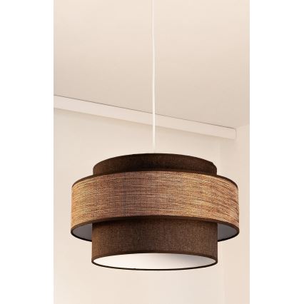 Luster na sajli GRACE 1xE27/60W/230V prečnik 40 cm braon/bež
