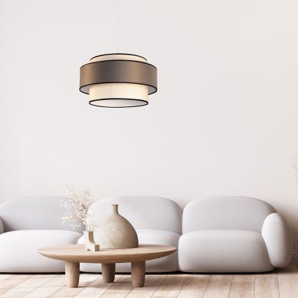 Luster na sajli GRACE 1xE27/60W/230V prečnik 40 cm krem/braon