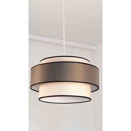 Luster na sajli GRACE 1xE27/60W/230V prečnik 40 cm krem/braon