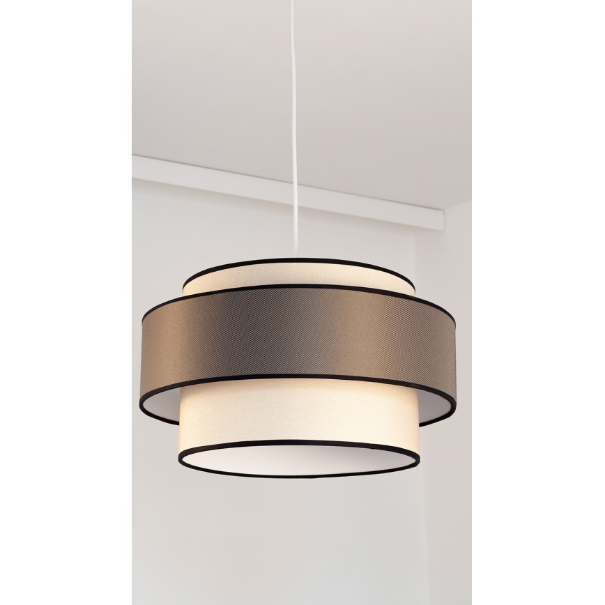Luster na sajli GRACE 1xE27/60W/230V prečnik 40 cm krem/braon