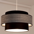 Luster na sajli GRACE 1xE27/60W/230V, prečnika 40 cm, crna/siva