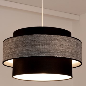Luster na sajli GRACE 1xE27/60W/230V, prečnika 40 cm, crna/siva