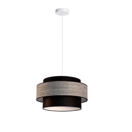 Luster na sajli GRACE 1xE27/60W/230V, prečnika 40 cm, crna/siva