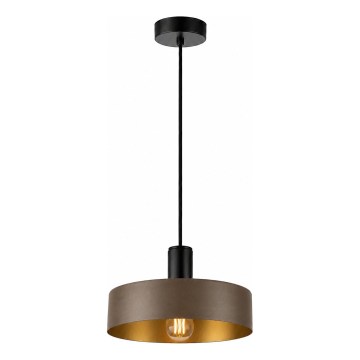 Luster na sajli HAKI 1xE27/60W/230V braon/crna