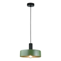 Luster na sajli HAKI 1xE27/60W/230V zelena/crna