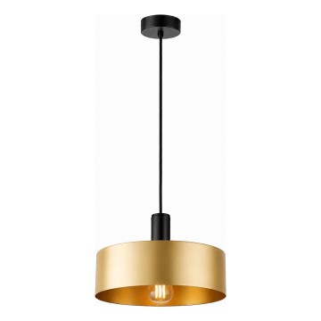 Luster na sajli HAKI 1xE27/60W/230V zlatna/crna