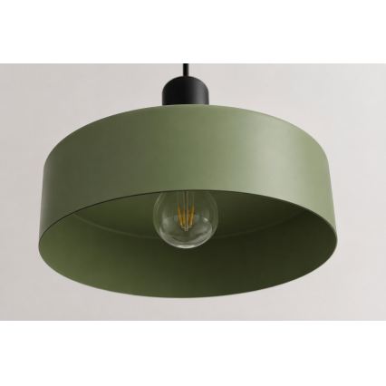 Luster na sajli HAKI 3xE27/60W/230V zelena/crna