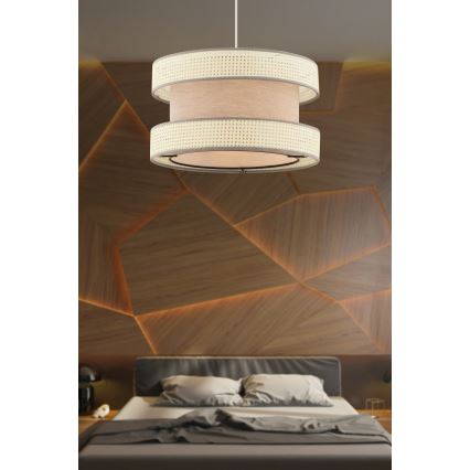 Luster na sajli HALO 1xE27/60W/230V bež/krema