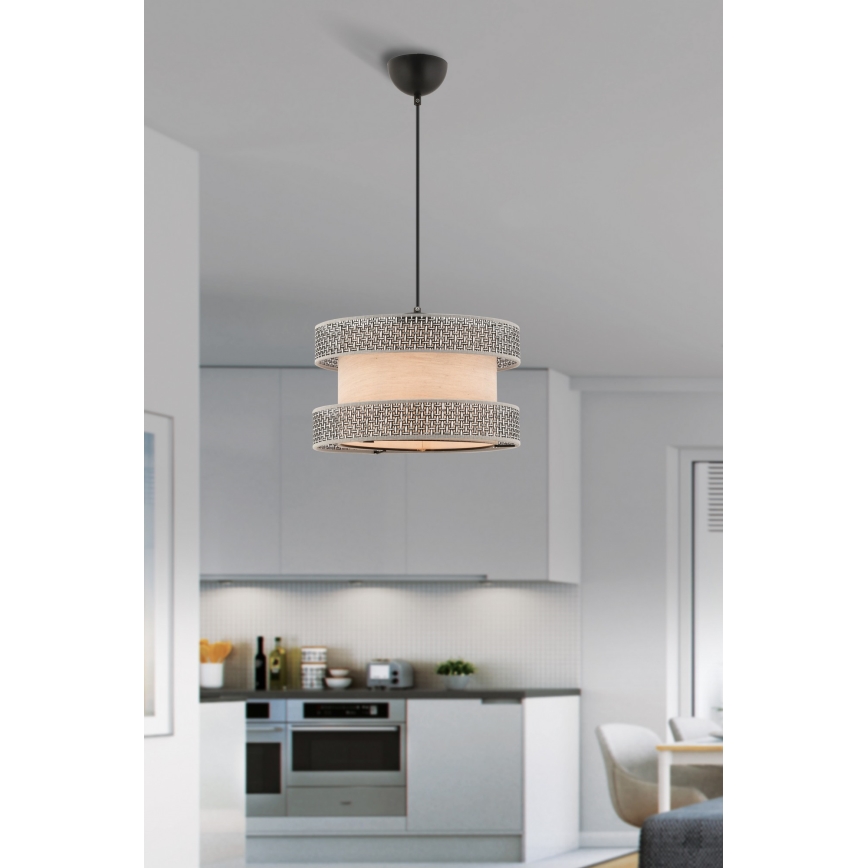 Luster na sajli HALO 1xE27/60W/230V bež/siva