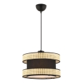 Luster na sajli HALO 1xE27/60W/230V crna/bež