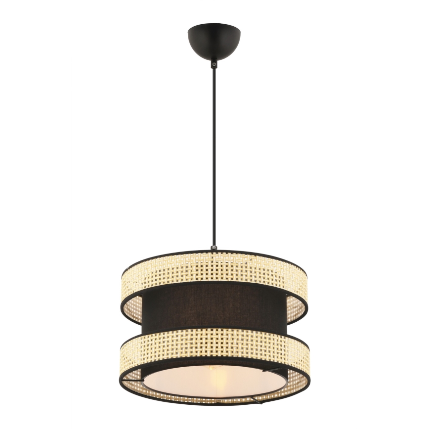 Luster na sajli HALO 1xE27/60W/230V crna/bež