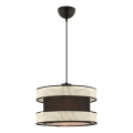 Luster na sajli HALO 1xE27/60W/230V crna/krem
