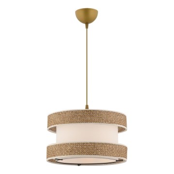 Luster na sajli HALO 1xE27/60W/230V krem/bež