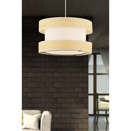 Luster na sajli HALO 1xE27/60W/230V krem/bež