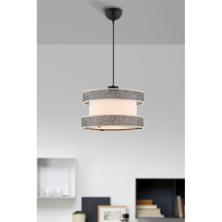 Luster na sajli HALO 1xE27/60W/230V krem/siva