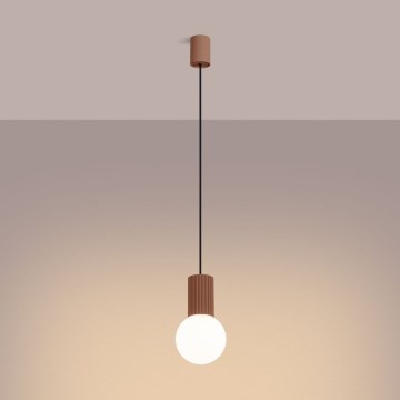Luster na sajli HALO 1xG9/8W/230V, prečnik 12 cm, braon