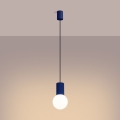 Luster na sajli HALO 1xG9/8W/230V, prečnik 12 cm, plave boje