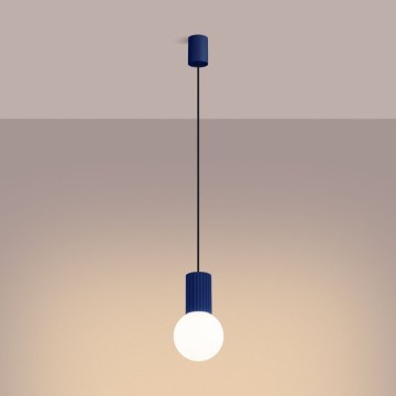 Luster na sajli HALO 1xG9/8W/230V, prečnik 12 cm, plave boje
