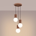 Luster na sajli HALO 3xG9/8W/230V prečnik 25 cm braon