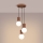 Luster na sajli HALO 3xG9/8W/230V prečnik 25 cm braon