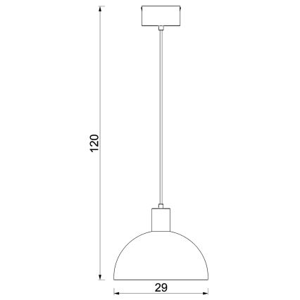 Luster na sajli HANDA 1xE27/15W/230V braon