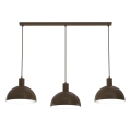 Luster na sajli HANDA 3xE27/15W/230V braon