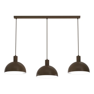 Luster na sajli HANDA 3xE27/15W/230V braon