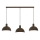 Luster na sajli HANDA 3xE27/15W/230V braon