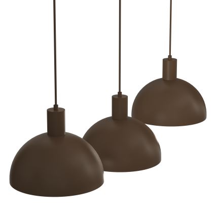 Luster na sajli HANDA 3xE27/15W/230V braon