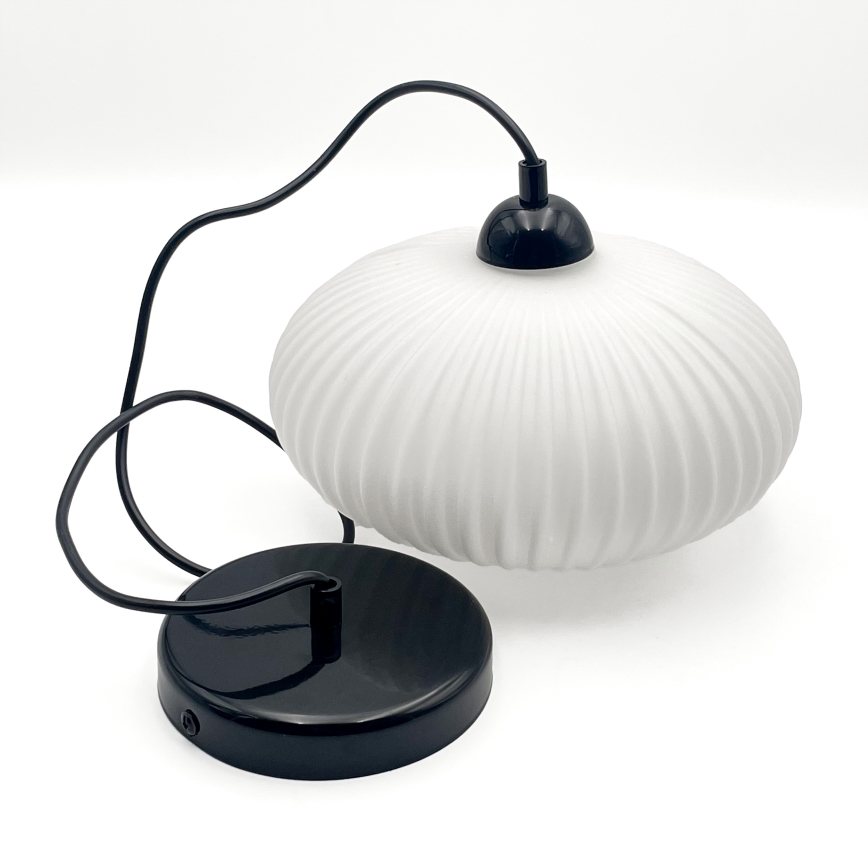Luster na sajli HARMA 1xE27/15W/230V prečnik 25 cm bela/crna