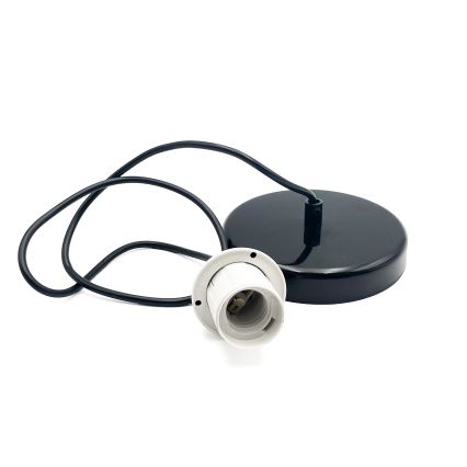 Luster na sajli HARMA 1xE27/15W/230V prečnik 25 cm bela/crna