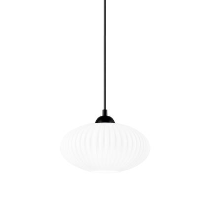 Luster na sajli HARMA 1xE27/15W/230V prečnik 25 cm bela/crna
